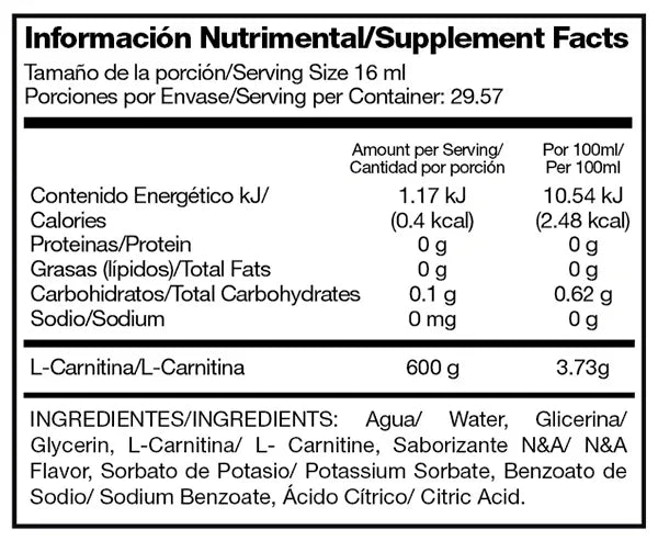 L- Carnitina Líquido Alpha Nutrition